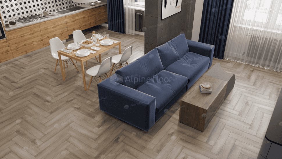 Виниловый ламинат "Alpine Floor" Parquet Light Дуб Исида (600*125*4 мм) — купить в Ростове-на-Дону