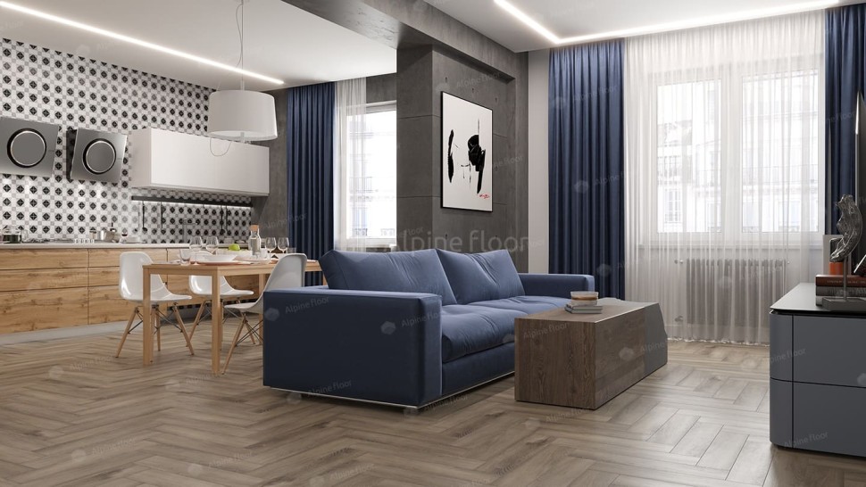 Виниловая плитка "Alpine Floor" Parquet LVT Дуб Исида (590*118*2,5 мм) — купить в Ростове-на-Дону