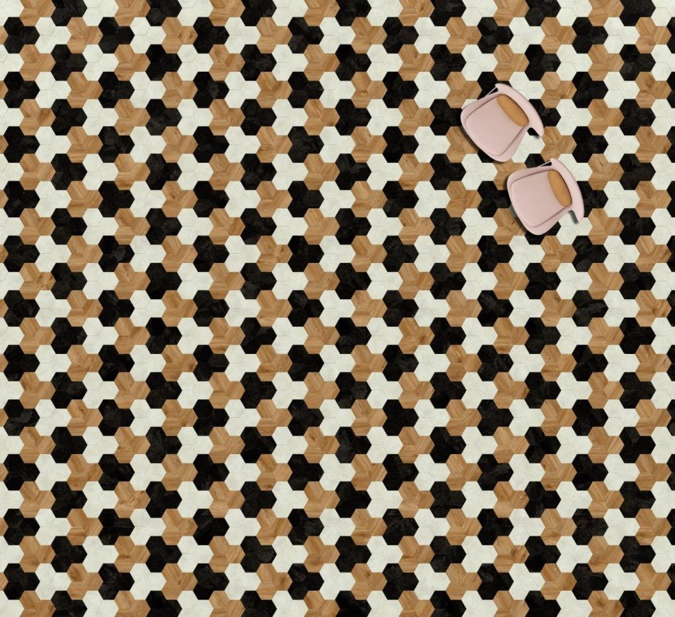 Виниловая плитка "Moduleo" Moods Hexagon 354 (226,32*196*2,5 мм) — купить в Ростове-на-Дону