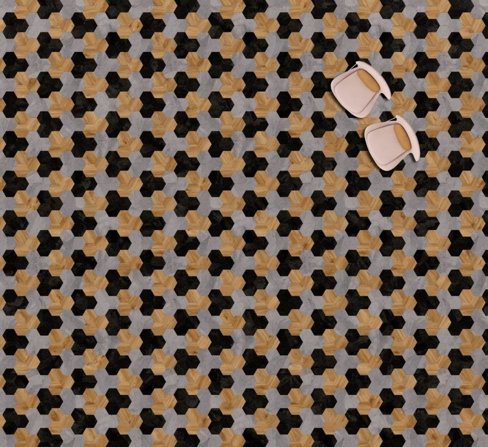 Виниловая плитка "Moduleo" Moods Hexagon 353 (226,32*196*2,5 мм) — купить в Ростове-на-Дону