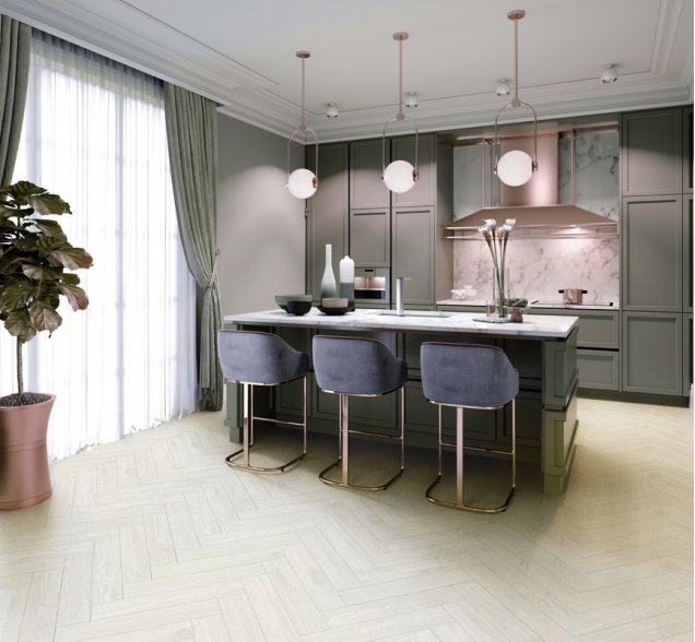 Виниловый ламинат SPC "Cronafloor" Herringbone Дуб Нант (640*128*4,5 мм) — купить в Ростове-на-Дону