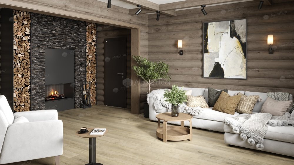 SPC Ламинат "Alpine Floor" Дуб сливочный (1220*183*8 мм) — купить в Ростове-на-Дону