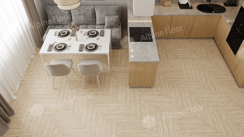 Ламинат "Alpine Floor" Herringbone 12 PRO Дуб Лион (606*101*12 мм) — купить в Ростове-на-Дону
