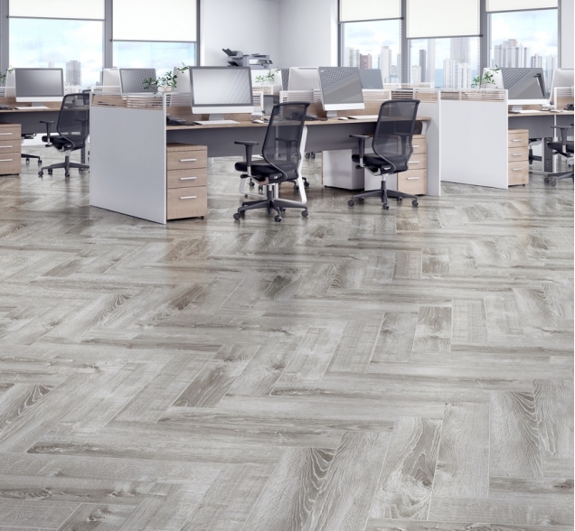 Виниловый ламинат SPC "Cronafloor" Herringbone Дуб Страсбург (640*128*4,5 мм) — купить в Ростове-на-Дону