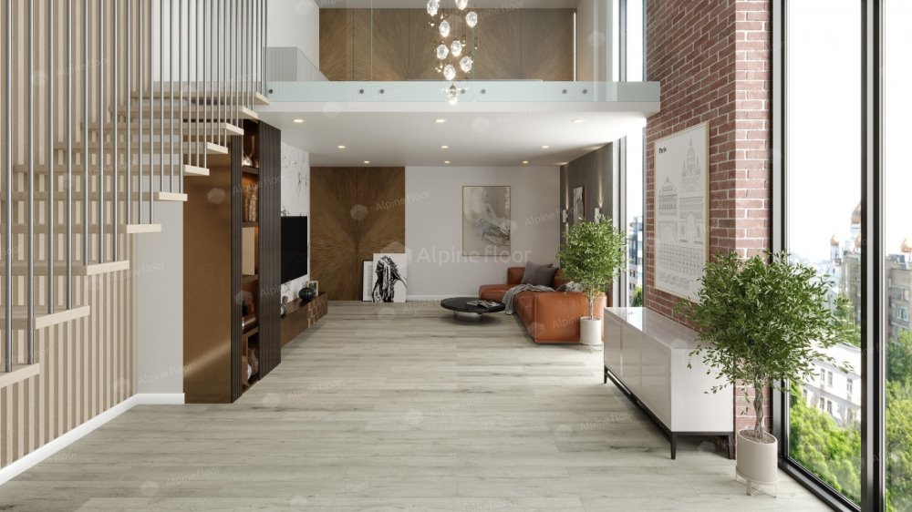 SPC Ламинат "Alpine Floor" Дуб серебряный (1220*183*8 мм) — купить в Ростове-на-Дону