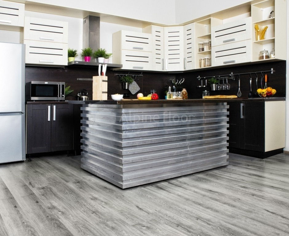 Замковая ПВХ плитка "Alpine Floor" Ясень Серый  (1220*183*4мм) — купить в Ростове-на-Дону