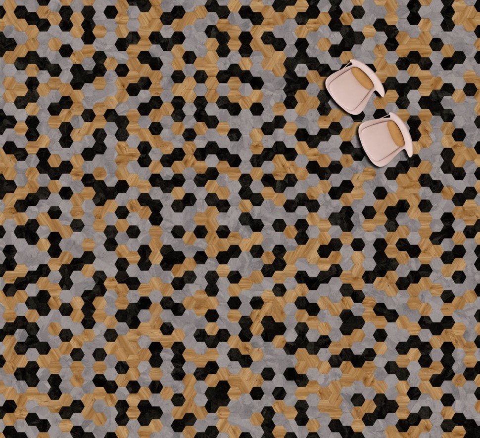 Виниловая плитка "Moduleo" Moods Hexagon 343 (226,32*196*2,5 мм) — купить в Ростове-на-Дону