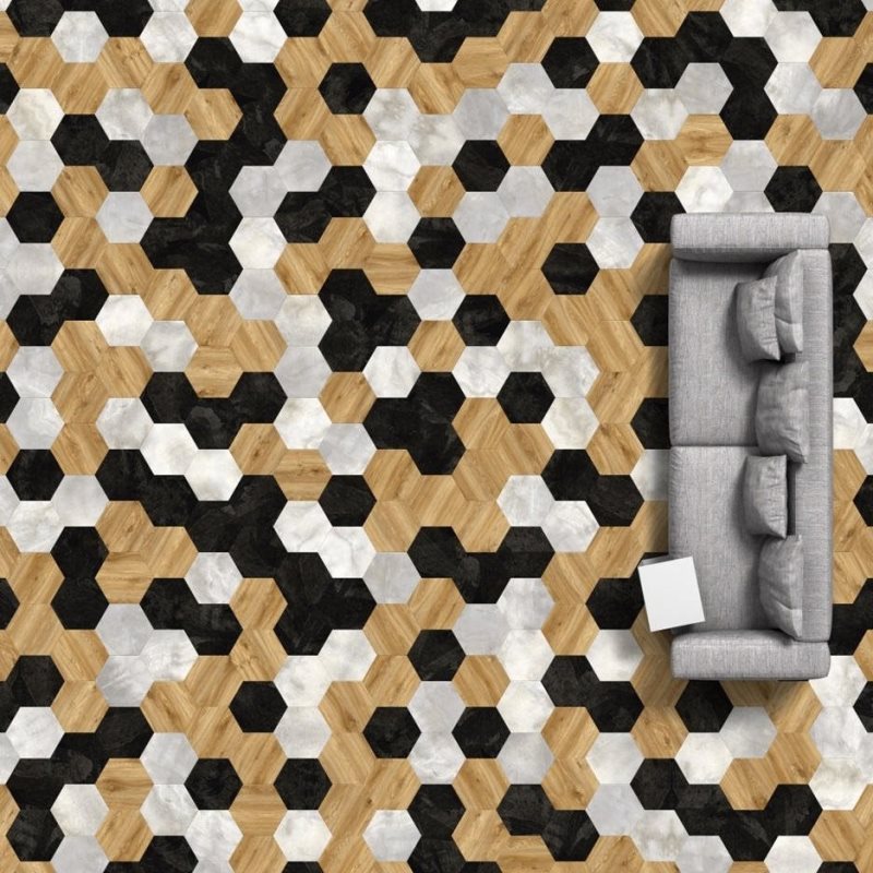 Виниловая плитка Big Hexagon 260 (452,64*392*2,5 мм) — купить в Ростове-на-Дону