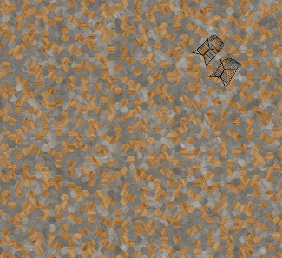 Виниловая плитка "Moduleo" Moods Hexagon 323 (226,32*196*2,5 мм) — купить в Ростове-на-Дону