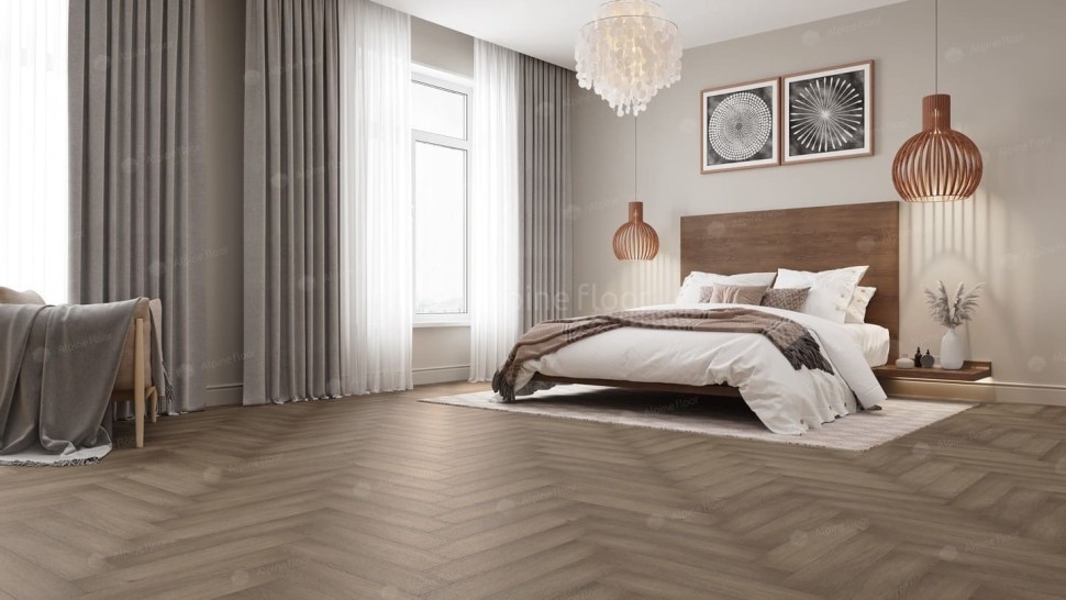 Виниловая плитка "Alpine Floor" Parquet LVT Дуб Насыщенный (590*118*2,5 мм) — купить в Ростове-на-Дону