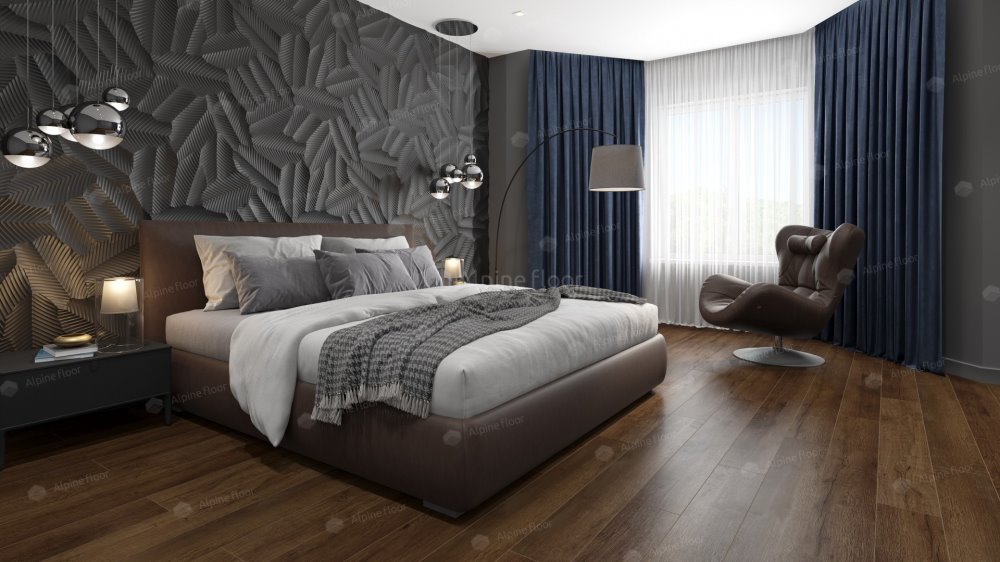 SPC Ламинат "Alpine Floor" Дуб шоколадный (1220*183*8 мм) — купить в Ростове-на-Дону