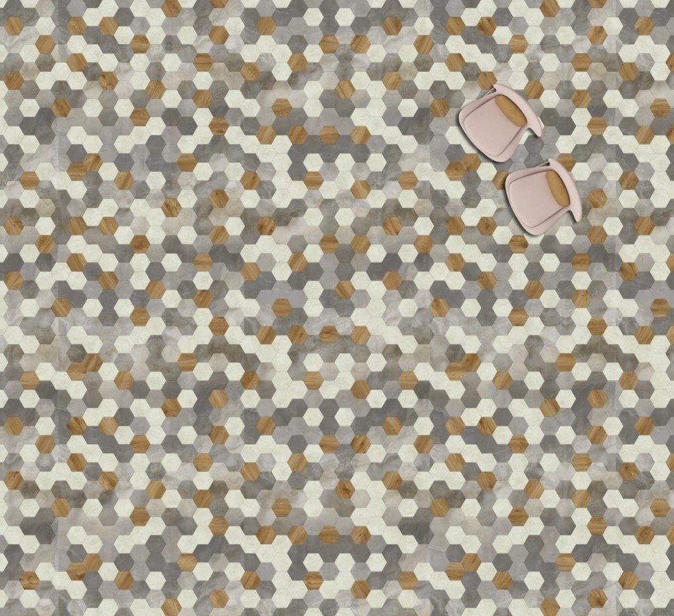 Виниловая плитка "Moduleo" Moods Hexagon 348 (226,32*196*2,5 мм) — купить в Ростове-на-Дону