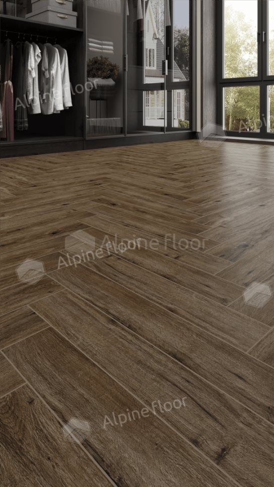 Ламинат "Alpine Floor" Herringbone 12 PRO Дуб Бордо (606*101*12 мм) — купить в Ростове-на-Дону