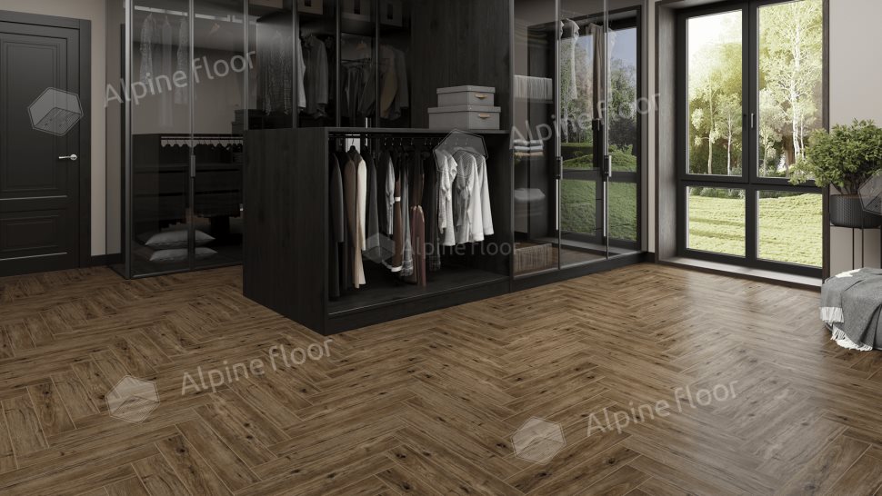 Ламинат "Alpine Floor" Herringbone 12 PRO Дуб Бордо (606*101*12 мм) — купить в Ростове-на-Дону