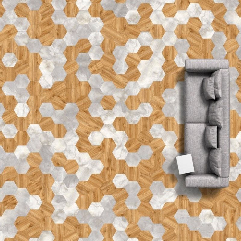 Виниловая плитка Big Hexagon 261 (452,64*392*2,5 мм) — купить в Ростове-на-Дону