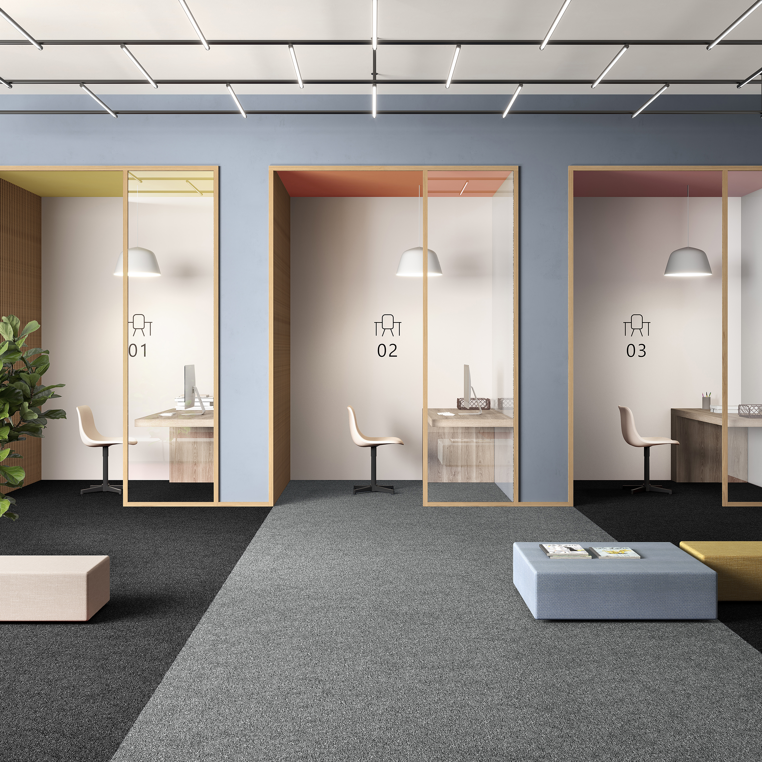 Ковровая плитка Medusa Tile 90 (500*500*5 мм) — купить в Ростове-на-Дону